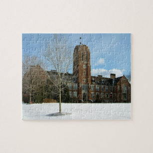 Rockwell in Winter at Grove City College Jigsaw Puzzle
