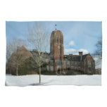 Rockwell in Winter at Grove City College Kitchen Towel