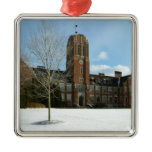 Rockwell in Winter at Grove City College Metal Ornament