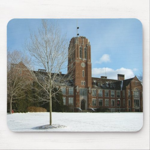 Rockwell in Winter at Grove City College Mouse Pad