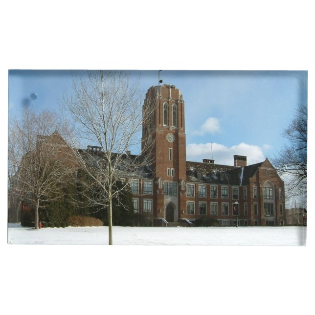 Rockwell in Winter at Grove City College Place Card Holder (Front)