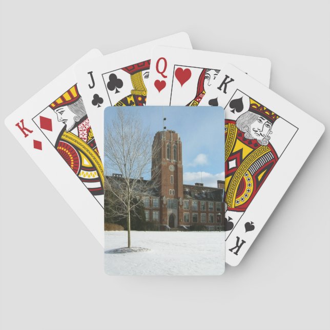 Rockwell in Winter at Grove City College Poker Cards (Back)