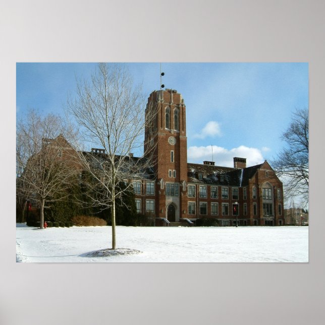 Rockwell in Winter at Grove City College Poster (Front)