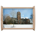 Rockwell in Winter at Grove City College Serving Tray