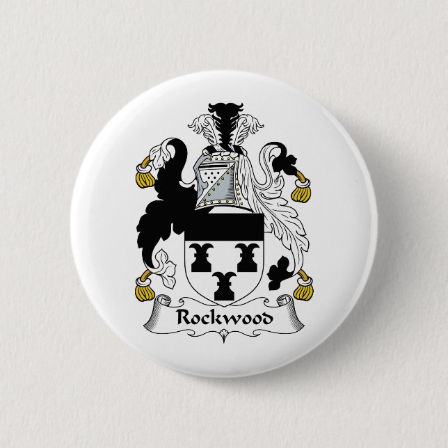 Rockwood Family Crest Pinback Button (Front)