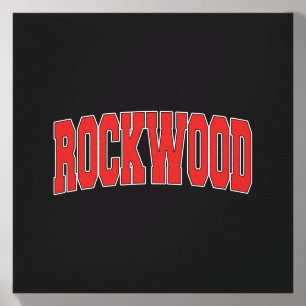 Rockwood Mi Michigan Varsity Style Usa Vintage Canvas Photo Tile