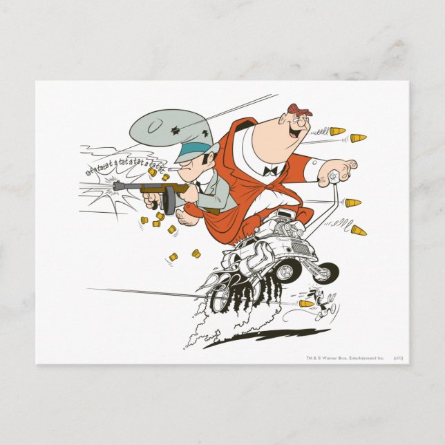 Rocky and Mugsy Rat a tat tat tat Postcard (Front)