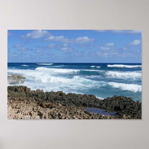 Rocky Bahamas Beach Great Abaco Island Poster