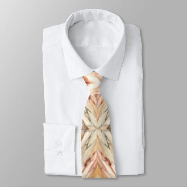 Rocky Beach Colors Abstract Neck Tie (Tied)