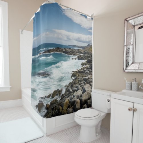 Rocky Beach Cove  Shower Curtain