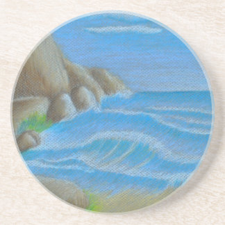 Rocky beach drink coaster