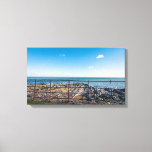 Rocky beach in Ireland (Greystones) Canvas Print