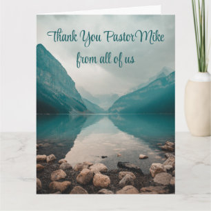 Rocky Beach Pastor Appreciation From Congregation Letterpress Thank You Card