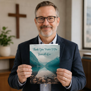 Rocky Beach Pastor Appreciation From Congregation Thank You Card