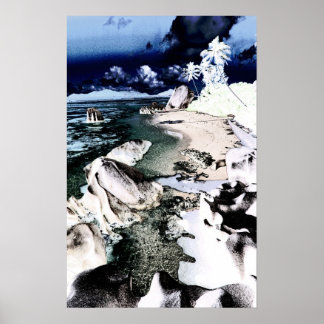 rocky beach poster