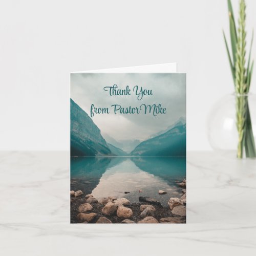 Rocky Beach Thank You From Pastor Card