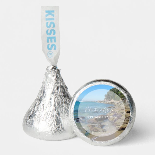 Rocky Beach Wedding Hershey®'s Kisses® (Front)