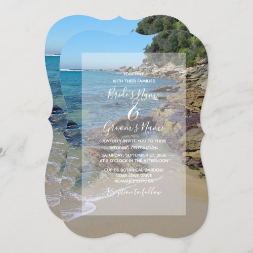 Rocky Beach Wedding Invitations