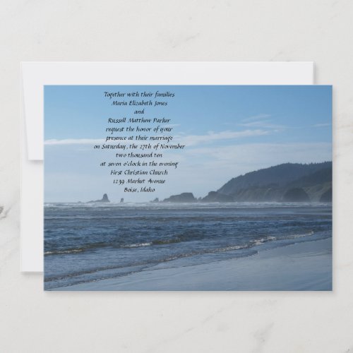 Rocky Beach Wedding Invitations