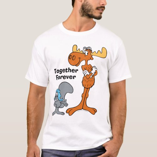 Rocky  Bullwinkle  Crossed Arms Character Art T_Shirt