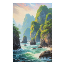 Rocky Cliffs and Violent Sea