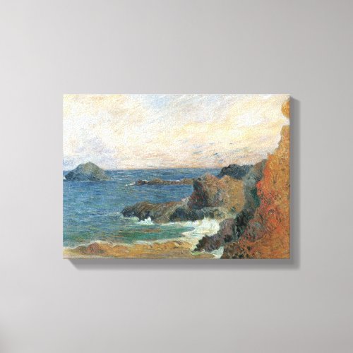 Rocky Coast by Paul Gauguin Vintage Impressionism Canvas Print