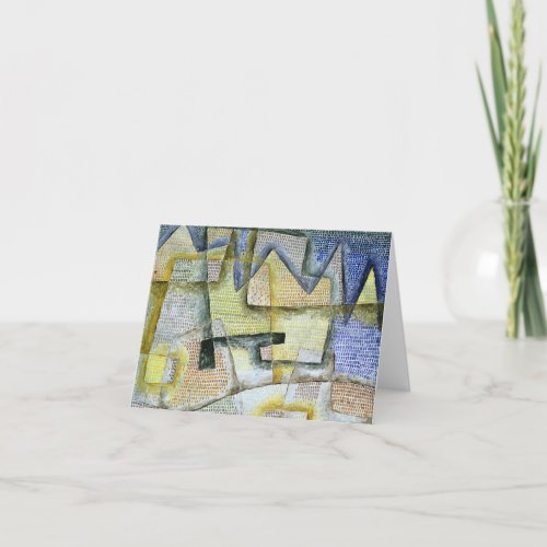 Rocky Coast by Paul Klee Thank You Card