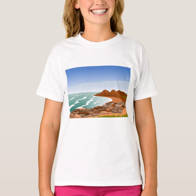 Rocky Coast Girls T-Shirt (Front)