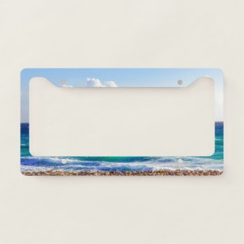 Rocky Coast License Plate Frame by colorfulworld at Zazzle