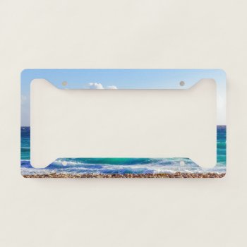 Rocky Coast License Plate Frame by colorfulworld at Zazzle