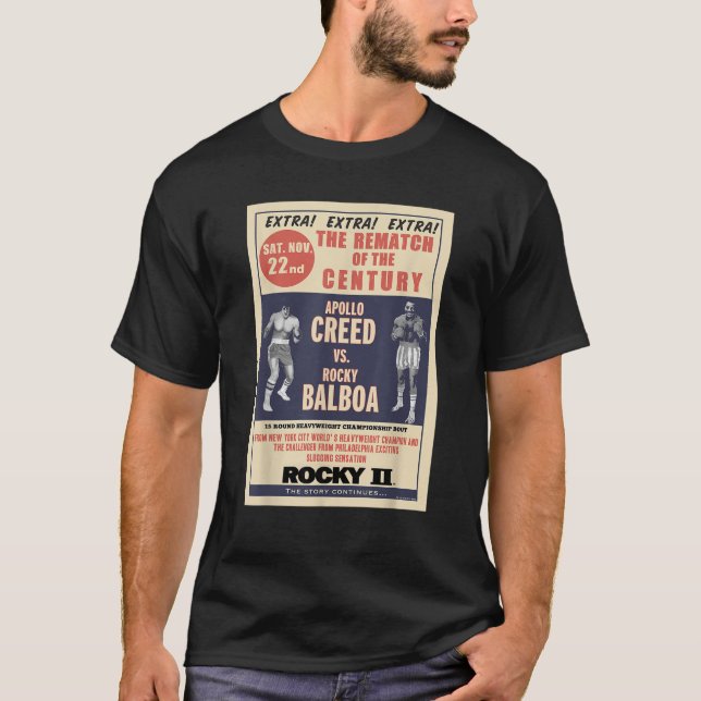 Rocky Creed Vs Balboa Rematch Of The Century Poste T-Shirt (Front)