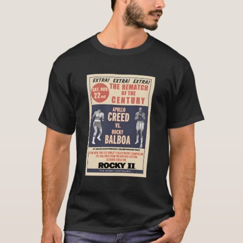 Rocky Creed Vs Balboa Rematch Of The Century Poste T_Shirt