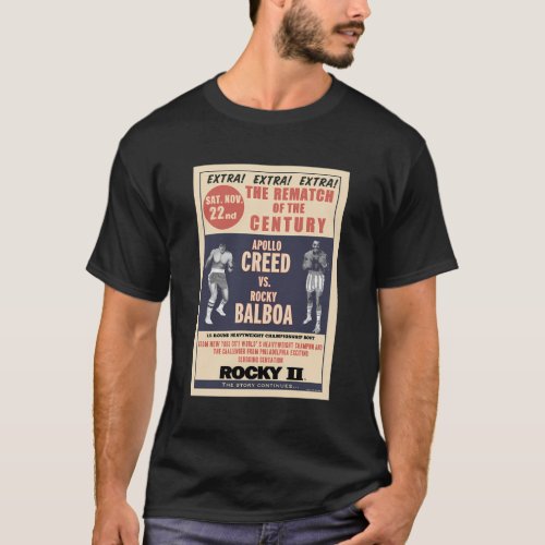 Rocky Creed Vs Balboa Rematch Of The Century T_Shirt