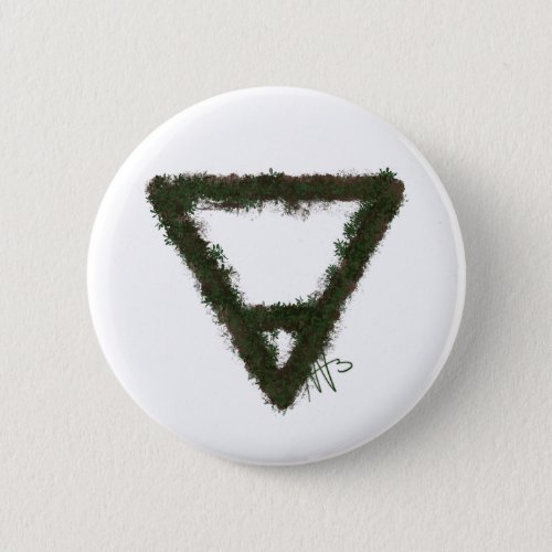 Rocky Earth Element Alchemy Symbol Button