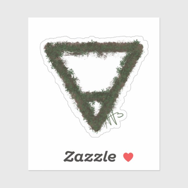 Rocky Earth Element Alchemy Symbol Custom Sticker (Sheet)