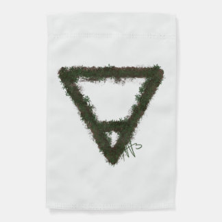 Rocky Earth Element Alchemy Symbol Garden Flag