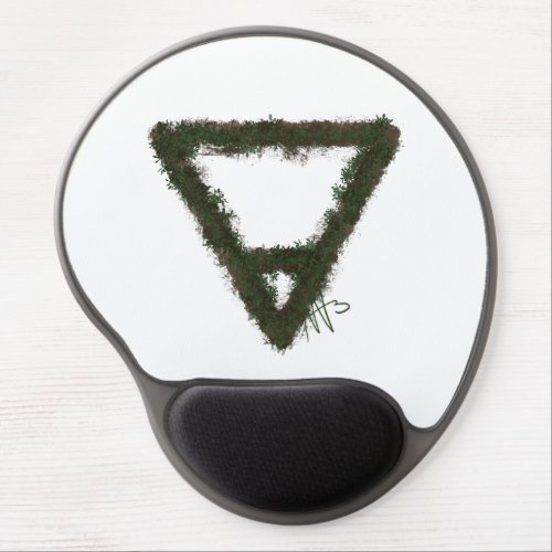 Rocky Earth Element Alchemy Symbol Gel Mouse Pad