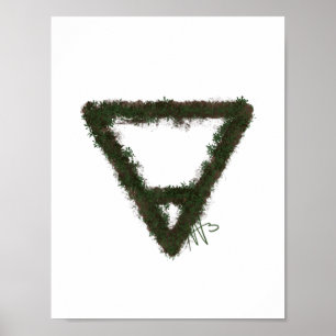 Rocky Earth Element Alchemy Symbol Poster