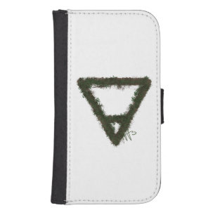 Rocky Earth Element Alchemy Symbol Galaxy S4 Wallet Case