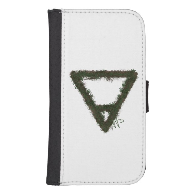 Rocky Earth Element Alchemy Symbol Samsung Galaxy Wallet Case (Front)