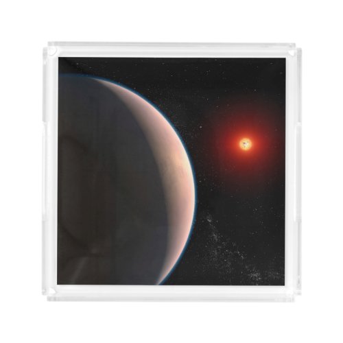 Rocky Exoplanet Gj 486 B Orbiting A Red Dwarf Star Acrylic Tray