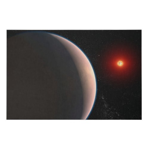 Rocky Exoplanet Gj 486 B Orbiting A Red Dwarf Star Faux Canvas Print