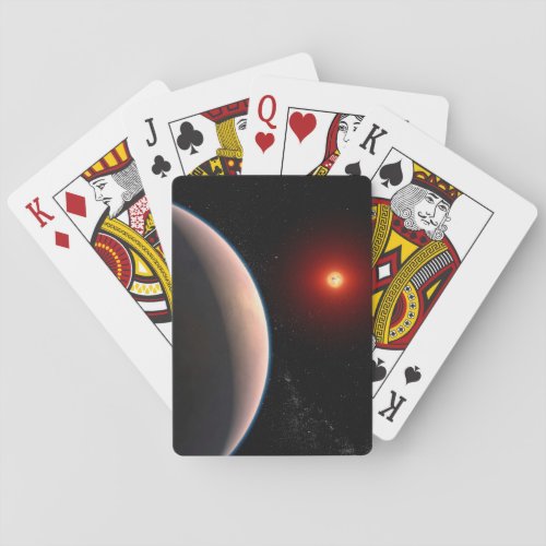 Rocky Exoplanet Gj 486 B Orbiting A Red Dwarf Star Playing Cards