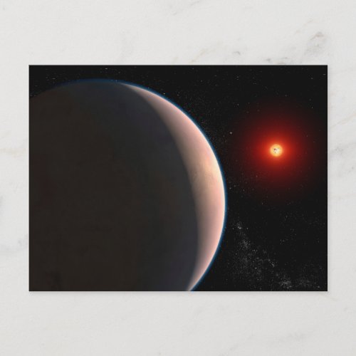 Rocky Exoplanet Gj 486 B Orbiting A Red Dwarf Star Postcard