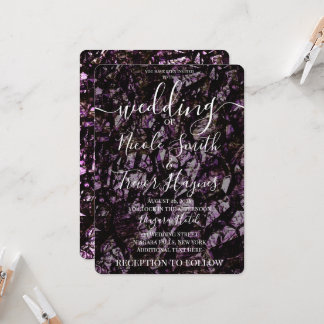 Rocky Grunge Texture Wedding Invitation