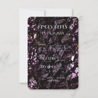 Rocky Grunge Texture Wedding RSVP Card
