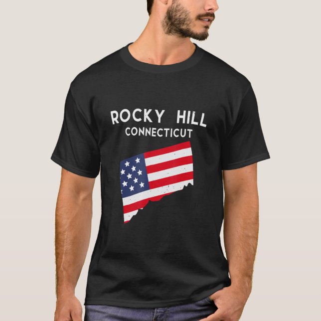 Rocky Hill Connecticut USA State America Travel Co T-Shirt (Front)