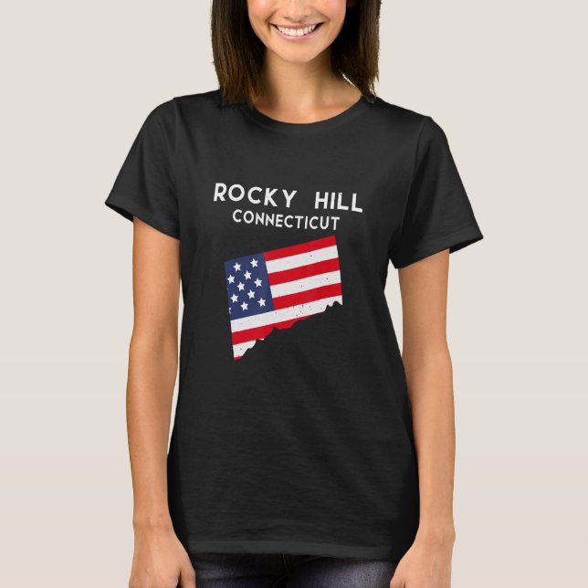 Rocky Hill Connecticut USA State America Travel Co T-Shirt (Front)
