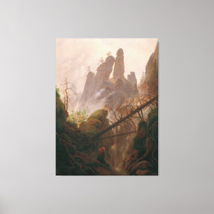 Rocky Landscape in the Elbe Sandstone Mountains Canvas Print