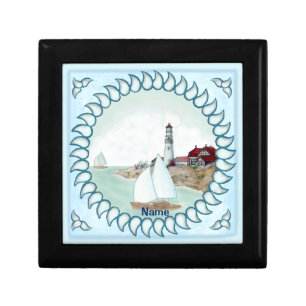 Rocky Lighthouse Keepsake Box